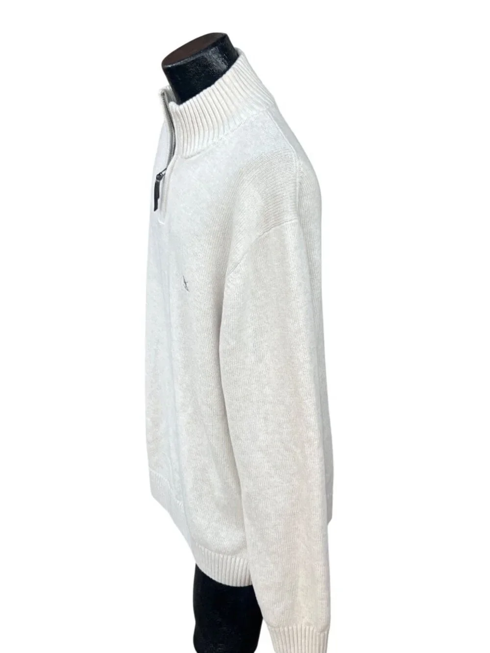 Rodd & Gunn Mens 2XL Cream Quarter Zip Sweater 100% Australian Cotton Logo